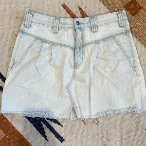 Free People Lightwash Denim Mini Skirt